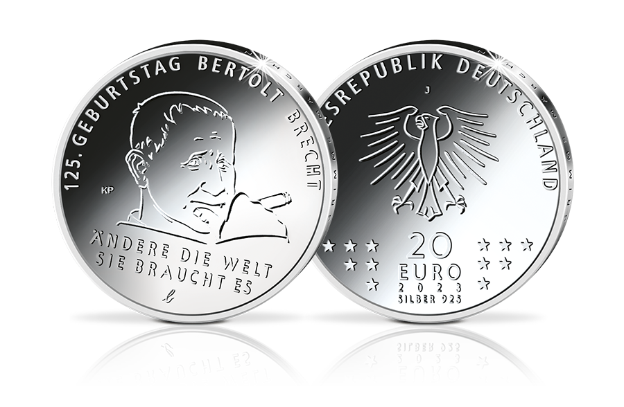 20-Euro-Münze 2023 – 125. Geburtstag Bertolt Brecht