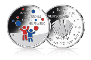 20 Euro Münze 50 Jahre Kinderhilfswerk 2022