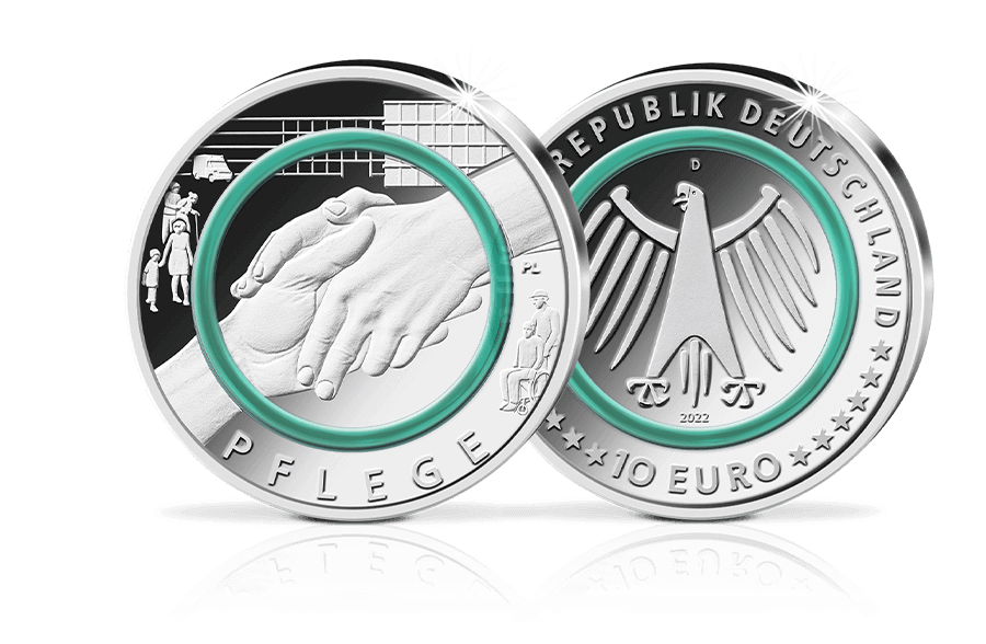10-Euro Münze "Pflege"